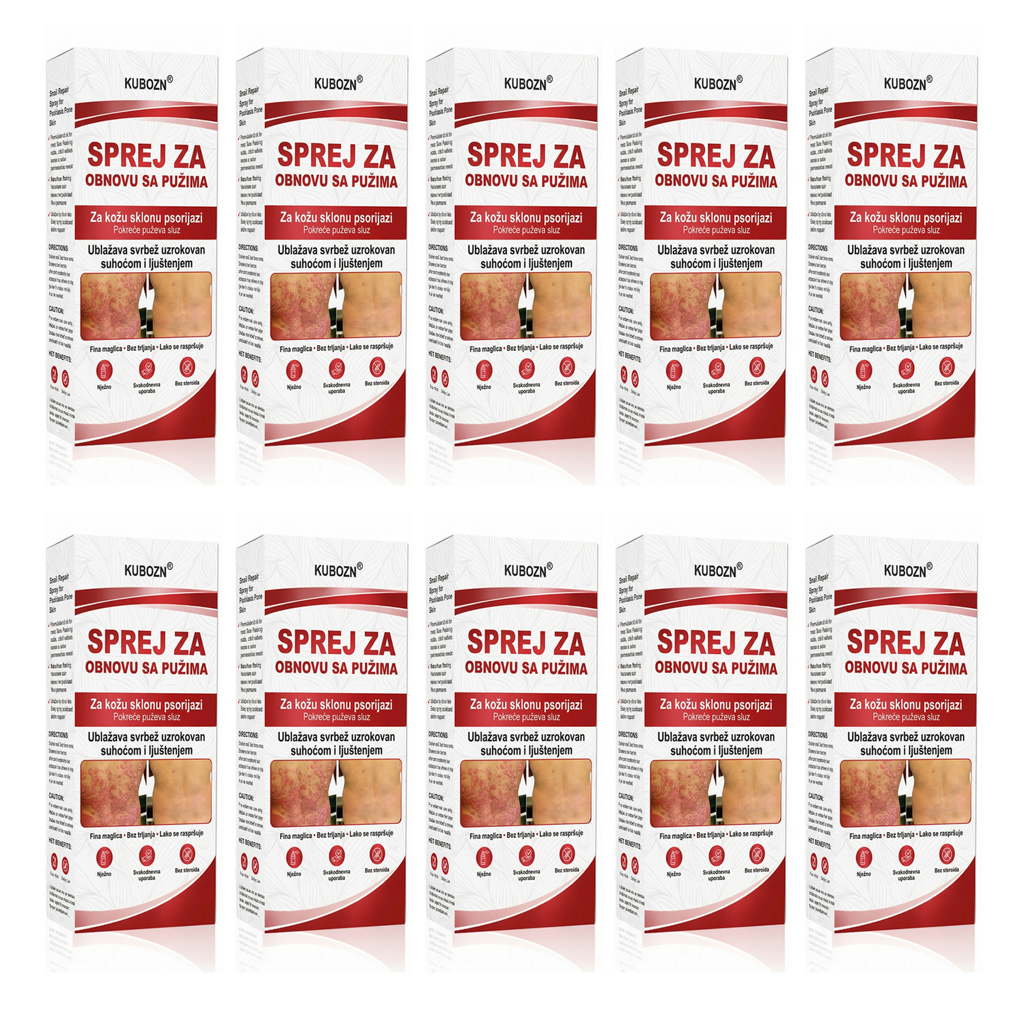 KUBOZN® SPREJ ZA OBNOVU SA PUZIMA za svrbežnu, perutavu kožu kod psorijaze