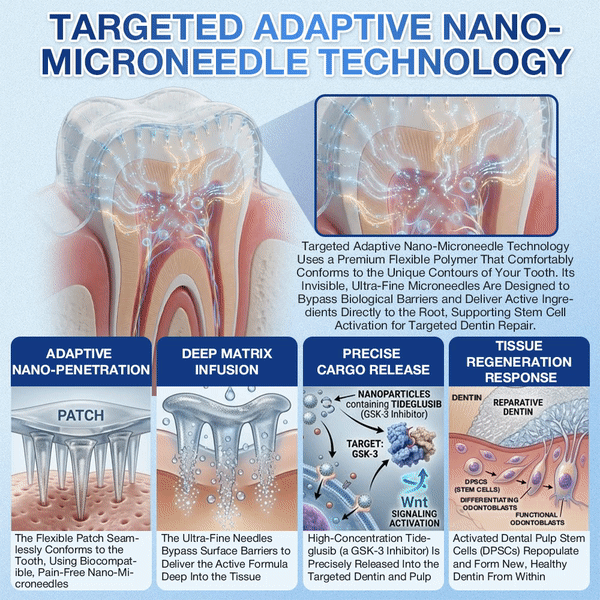 🦷𝐆𝐥𝐢𝐦𝐦𝐞𝐫𝐥𝐲® Tideglusib flaster s mikroiglama za popravak zubi i desni|Napredne trakice za aktivaciju matičnih stanica (obnavljaju caklinu i dentin, jačaju desni, uklanjaju kamenac i neugodne mirise, zaustavljaju osjetljivost zuba)) 3.0