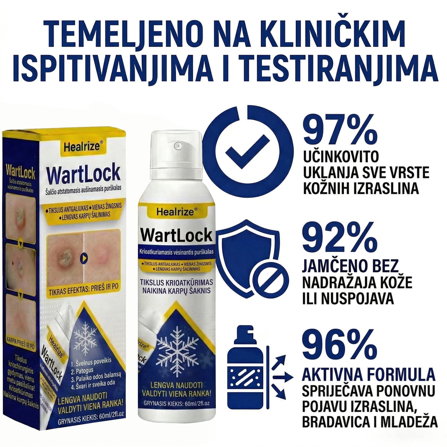 🏅𝑶𝒅𝒐𝒃𝒓𝒆𝒏𝒐 𝒐𝒅 𝒔𝒕𝒓𝒂𝒏𝒆 𝑻𝑮𝑨-𝒆 | Healrize® WartLock Krio-Recovery Sprej za Hlađenje