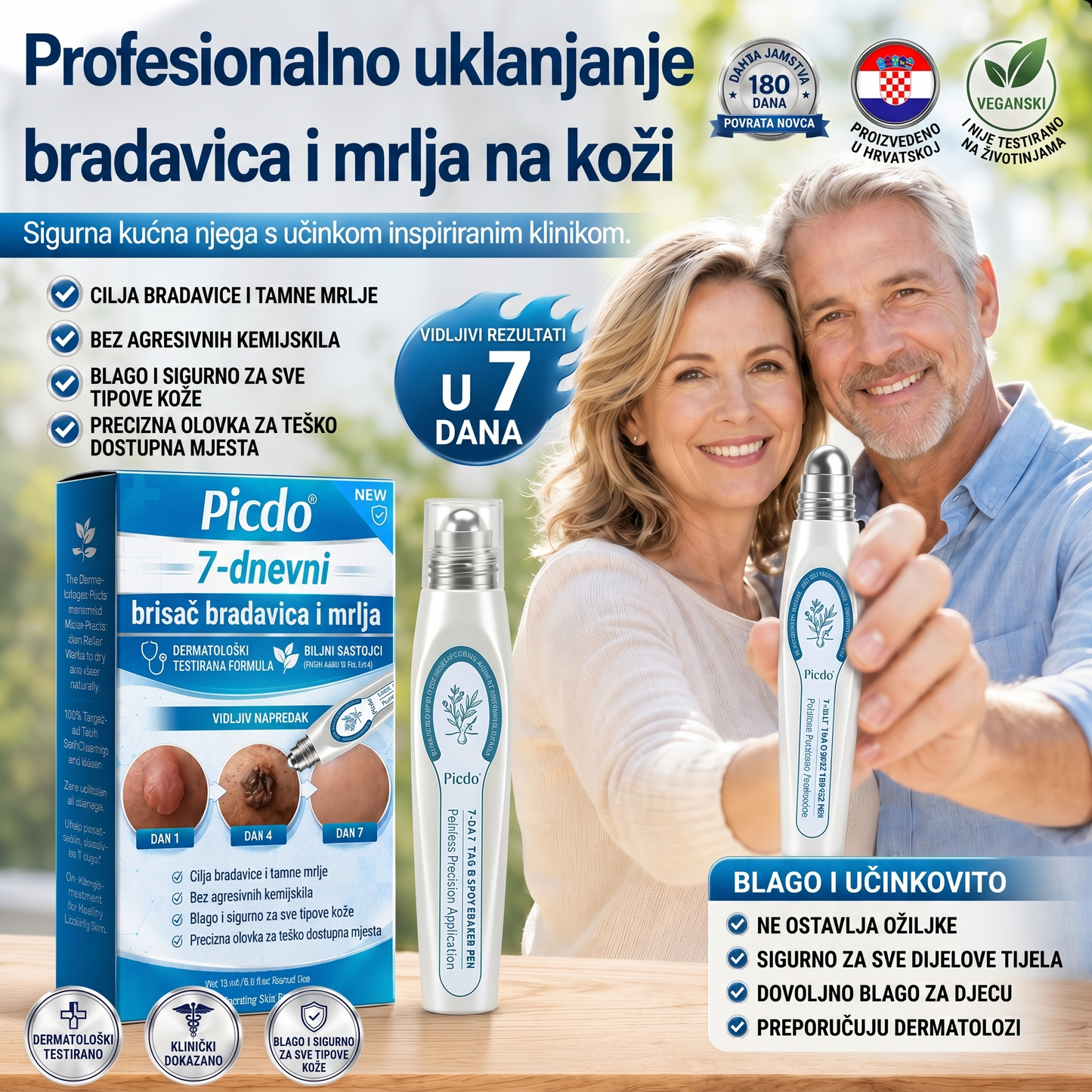 𝐏i𝐜𝐝o® 𝟕-𝐝𝐧𝐞𝐯𝐧𝐢 𝐨𝐝𝐬𝐭𝐫𝐚𝐧𝐣𝐢𝐯𝐚č 𝐛𝐫𝐚𝐝𝐚𝐯𝐢𝐜𝐚 𝐢 𝐦𝐫𝐥𝐢𝐚(Rollerball bez boli, bez ožiljaka)💪