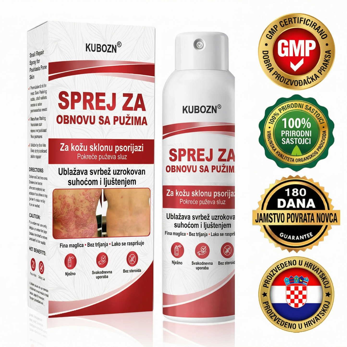 KUBOZN® SPREJ ZA OBNOVU SA PUZIMA za svrbežnu, perutavu kožu kod psorijaze