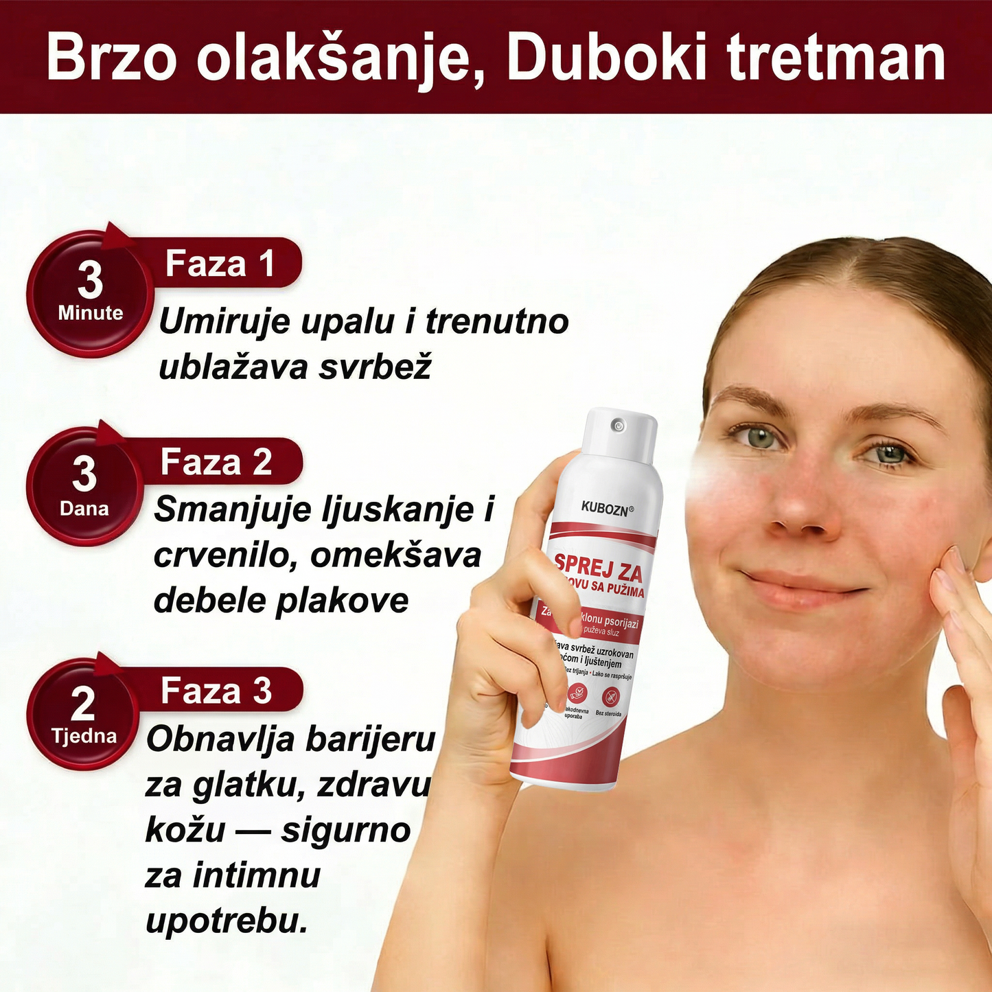 KUBOZN® SPREJ ZA OBNOVU SA PUZIMA za svrbežnu, perutavu kožu kod psorijaze