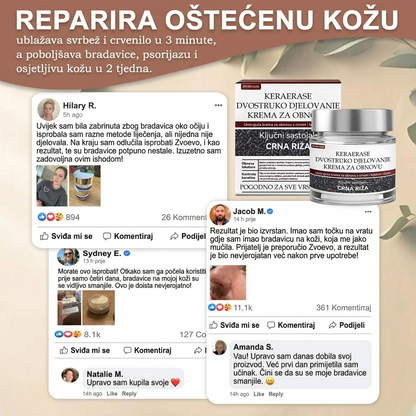 FIVFIVGO® Umirujuća krema za obnovu s crnom i bijelom rižom👨‍⚕️Odobrena od strane HALMED (Uklanjanje bradavica i kožnih izraslina, senilne purpure, angioma trešnje, raka kože i seboroične keratoze.👨‍⚕️